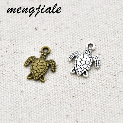 25pcs Vintage Alloy Metal Turtle Tortoise Sea Charms For Necklace Jewelry Making Finding Accessories Wholesale