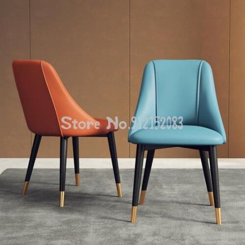 Iron art restaurant hotel nordic chair backrest modern light luxury dining chair home desk student stool makeup computer
