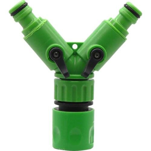 2-Way Valve Quick Connector Garden Irrigation Hose fitting Agriculture Y Valve Pipes Splitters Water Flow Control valve 1 Pc