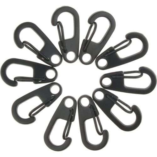 10Pcs Outdoor Mini Alloy Key Buckle Snap Spring Clip Hook Carabiner Keychain 26mm