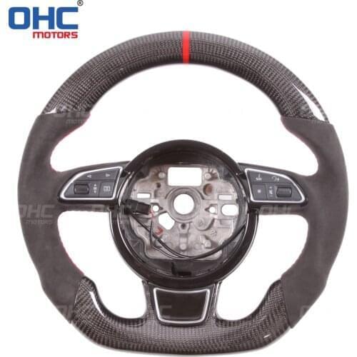 100% Real Carbon Fiber Steering Wheel compatible for A6 A7 Au-di