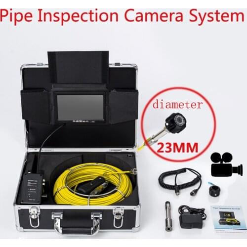 23mm/17mm/6.5mm Camera Head Pipeline Industrial Endoscope Camera 20m Cable 7'' LCD Sewer Drain Pipe Cleaner Inspection with DVR