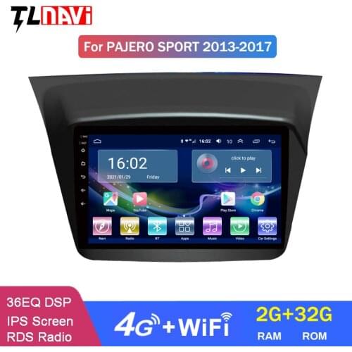 4G LTE 2G RAM 9 Inch Android 10 Car DVD GPS Navigation For Mitsubishi Pajero Sport 2013-2017 Multimedia Radio System