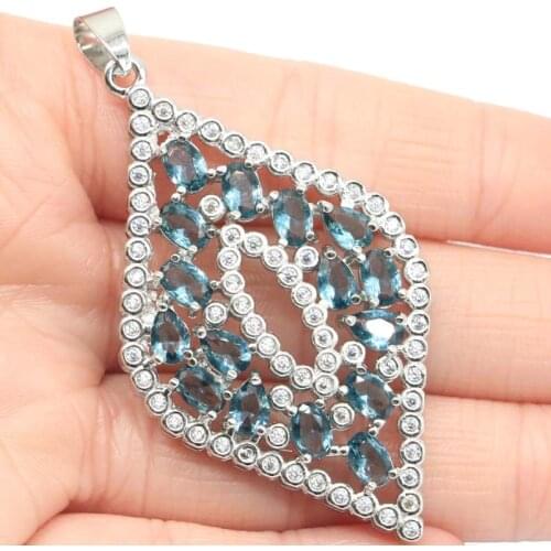 40x28mm Lovely Oval Silver Pendant Created 10.8g Pink Raspberry Rhodolite Garnet For Women Silver Pendant