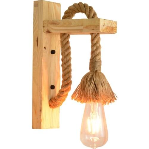 American country wood nostalgic wall lamp living room single head restaurant bar industrial wind wall lamp WJ10