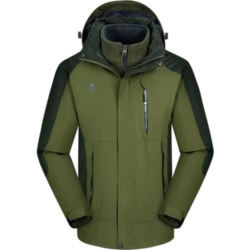 Camel caier Brand Winter Three-in-One-Piece COUPLES Outdoor Warm Waterproof Raincoat Jacket