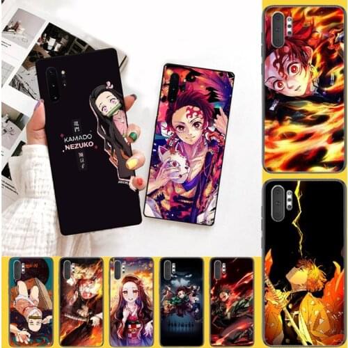 PENGHUWAN Kamado Nezuko Kimetsu no Yaiba Demon Slayer Coque Shell Phone Case for Samsung Note 3 4 5 7 8 9 10 pro M10 20 30