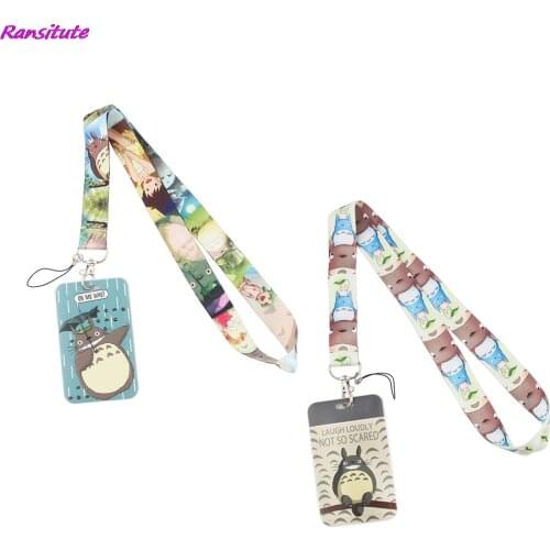 Ransitute R1377 Anime Cat Cute Fashion Lanyards ID Badge Holder Bus Pass Case Cover Slip Bank Credit Card Holder