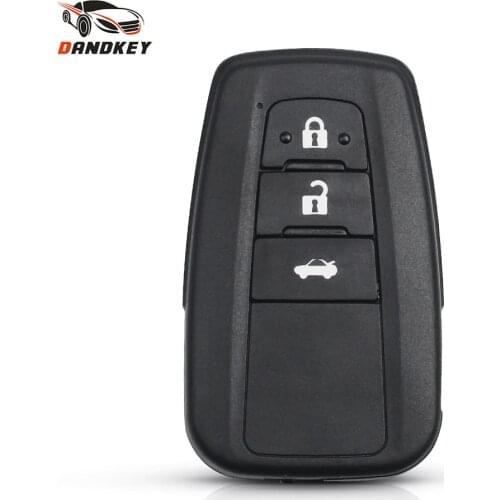 Dandkey Replacement Car Remote Smart Key Case Shell Cover Suitable 3 Buttons For Toyota Camry RAV4 Corolla C-HR 2019 Car Styling