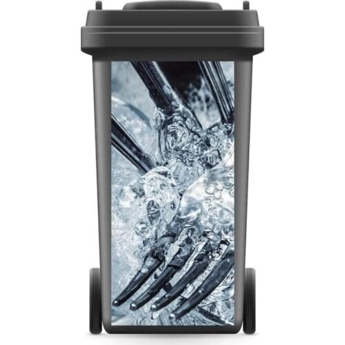 DIY Creative 3D Rubbish Bin Sticker Fork Wall Mural Wall Print Decal Removable self adhesive Kitchen Accessories