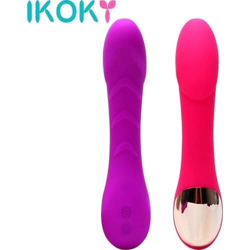 IKOKY USB Rechargeable Vibrators Massager Clit Stimulator Sex Toys for Women Magic Wand G Spot Dildo 12 Frequencies