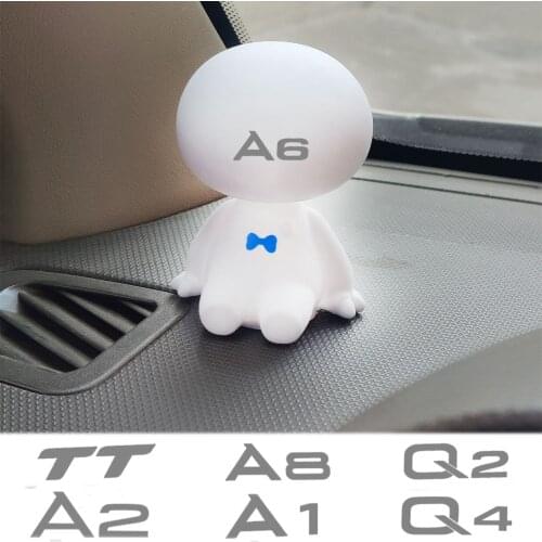 Cartoon Shaking Head Figure Car Ornaments Decorations Big Hero Doll Toys For Audi A1 A2 A3 A4 A5 A6 A7 A8 Q2 Q3 Q4 Q5 Q7 Q8 TT