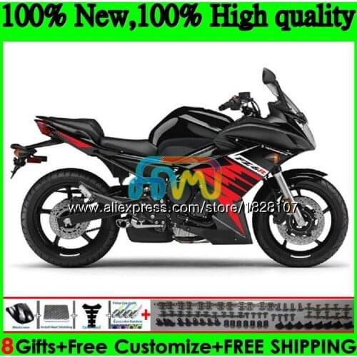 FZ6 R Kit For YAMAHA FZ6N FZ6R 09 10 11 12 13 14 15 Black red 117BS.20 FZ 6R FZ-6R 2009 2010 2011 2012 2013 2014 2015 Fairing