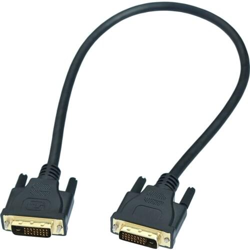 Short DVI Cable Male to Male 24+1 Digital Video Cable 45cm for Computer Monitor