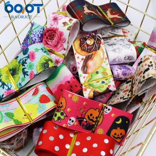 38mm 10 Style Mix 10Yards Cartoon Series Printed Grosgrain Ribbon Festival Party Material Gift Wrap DIY Handmade 201228-3
