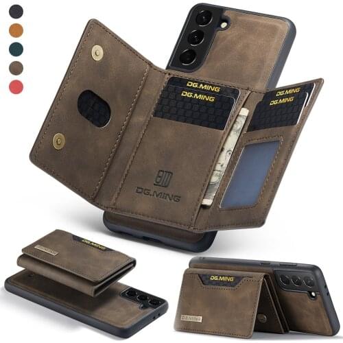 Magnetic Leather Case for Samsung Galaxy S21 Ultra S21Plus A72 A52 A42 Note 20 A03S S20FE A22 Kickstand Shockproof Cover Wallet