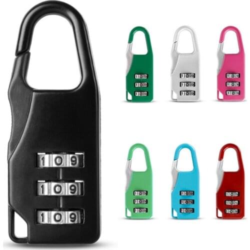 Fashion Mini 3 Digit Code Combination Lock Save Luggage Password Lock Padlock Suitcase Travel Luggage Boxes Safety Pendant Decor
