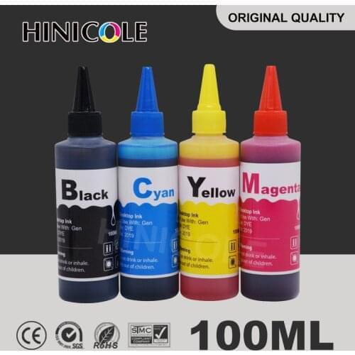 4 Color Dye Ink Refill Kit For HP 302 XL For HP Deskjet 2130 2135 1110 3630 3632 Officejet 3830 3834 4650 Printer 100ml Bottle