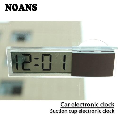 NOANS Suction Cup Electronic Clock Car LCD Display Digital For Honda Accord 2003-2007 Fit Mercedes Benz W211 Opel vectra c corsa