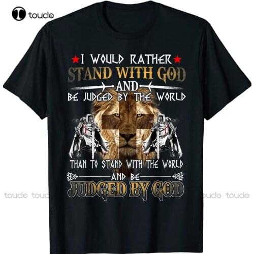 New Christian Knight Templar T-Shirt For Men Warrior Of God Tee Gifts Stand With God T Shirt Dress comfort colors tshirt Unisex