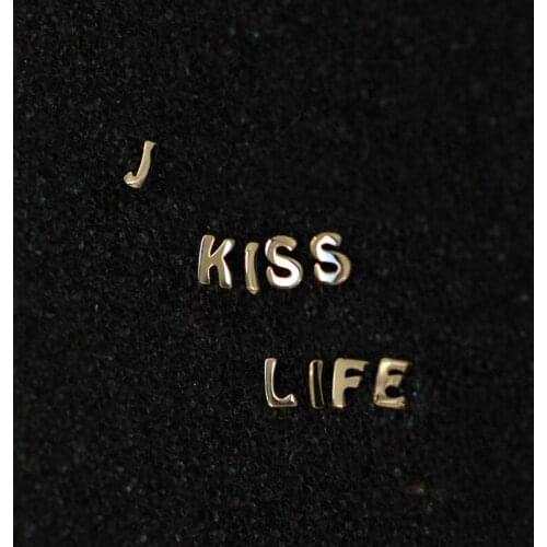 Original 925 Sterling Silver Earrings 14k Gold Plated Letters Initials A-Z Alphabet Personality Casual Couple Jewelry Wholesale