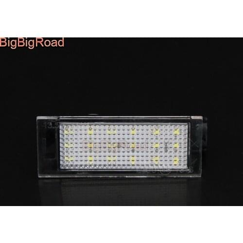 BigBigRoad For Renault Lodgy / Dacia Lodgy 2012~2016 Fluence / Megane 2 II 3 III LED Car License Plate Light Number Frame Lamp