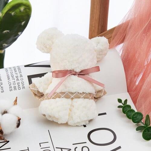 Cartoon Bear Towel Absorbent Coral Velvet Hand Gift Towel Wedding Bride Hand Gift