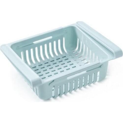 Refrigerator Adjustable Stretchable Organizer Drawer Basket Refrigerator Drawers Fresh Spacer Layer Food Storage Rack box 2