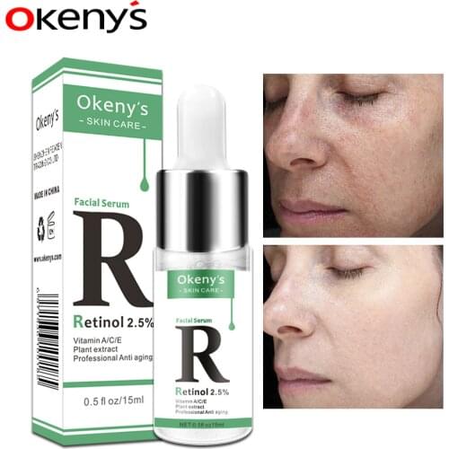 Retinol 2.5% Vitamin C / A Facial Anti Wrinkle Serum Remove Dark Spots Collagen Serum Anti Aging Essence Whitening Face Serum