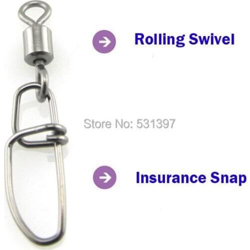 Rolling swivel with insurance snap 200pcs per lot