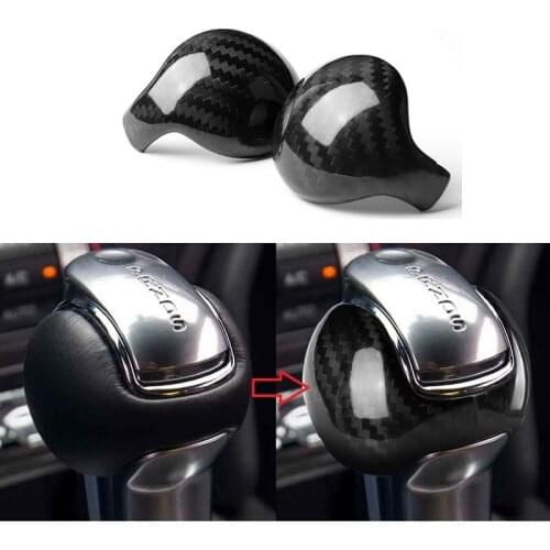 Dry Carbon Fiber Gear Shifter Knob Gear Shift Head Cover Fit For Mustang 2015-2020 Car Modified Accessories