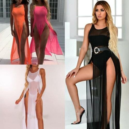 Sexy New Women Beach Cover Ups Swimwear Deep V Beach Maxi Wrap Long Dress Bikini Cover Up Sarong Kimono Kaftan Dress Beachwear