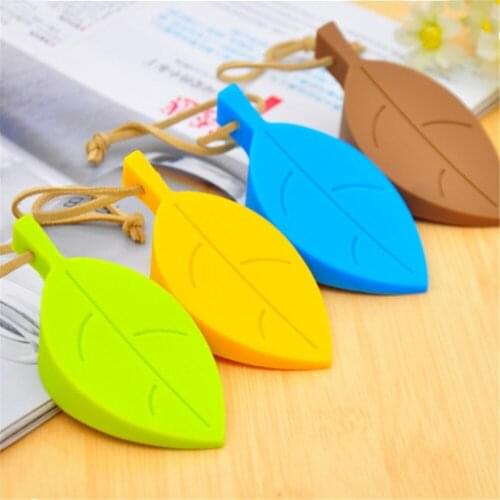 Anti-pinch Silicone Door stopper Holder Doorstop safety Security Card for Children baby Home Decor 4 Colors Cartoon Leaf Style