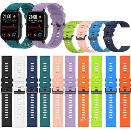 Silicone WatchBand Strap For Huami Amazfit GTS 2e GTS2 mini Replacement band for 20mm 22mm