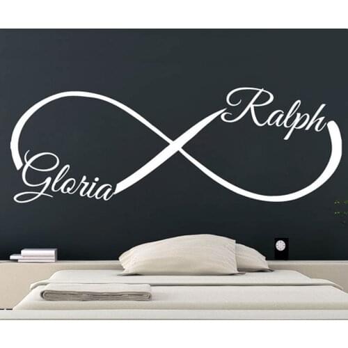 YOYOYU Wall Decal Vinyl Room Decoration Infinity Custom Personalized Name Poster Love Symbol Home Mural Removeable YO354