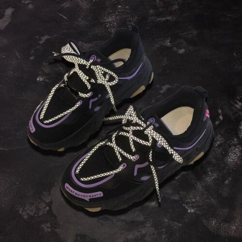 2020 Sneakers for women Fashion Vulcanized Shoes Spring Platform Ladies Reflective Sneakers Lace-Up New Running Women Shoes