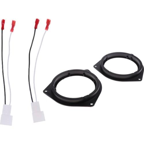 2Pieces Stereo Speaker Wire Harness+2 Pieces Horn Speaker Adapter For Toyota
