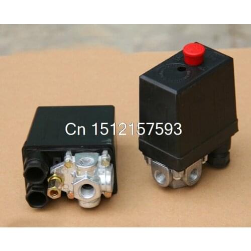 1PCS 5-8kg 1 Phase 220-240V 15A 175PSI 12Bar 4Port 1/4 NPT Air Compressor Pressure Switch Control Valve 3Phase 380V 20A