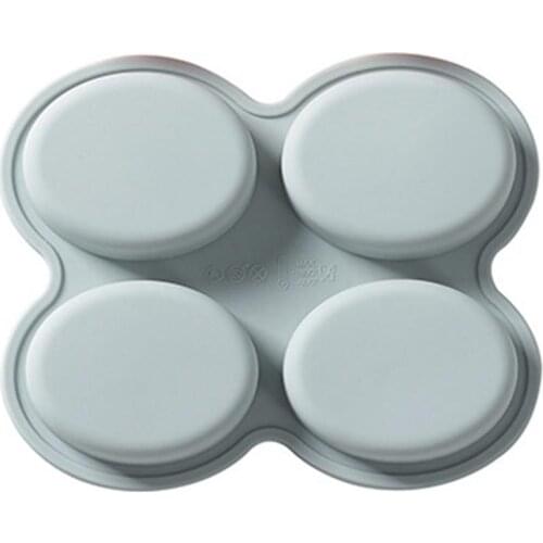 1 Piece Silicone Oval Cake Mold 4-Cavity DIY Pastry Jelly Chocolate Candy Decoration Mold Non-Stick Cake Tool Baking Supplies