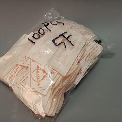 100Pcs 5F permanent makeup eyebrow tattoo hat independent packaging tattoo needle mouth G-8650 G-9740 tool