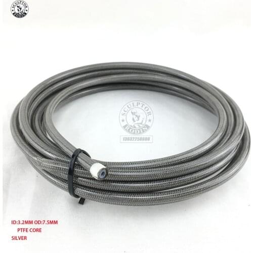 5m/lot AN3 Motorcycle braided Stainless Steel nylon BRAKE LINE HOSE FLUID HYDRAULIC Precise hose Gas Oil Fuel Line Hose