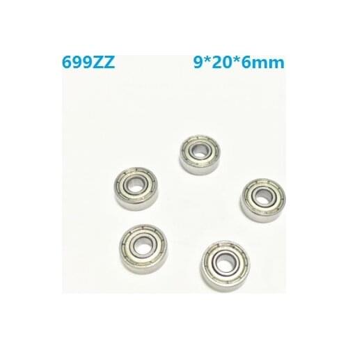 500pcs/lot 9x20x6mm 699ZZ 699Z 699 ZZ Z Bearing 9*20*6mm Deep Groove Ball Bearings Miniature mini bearings