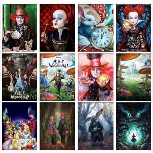 5D DIY Diamond Painting Disney Alice In Wonderland Princess Bunny Diamond Embroidery Mosaic Cross Stitch Art Set Home Decor Gift