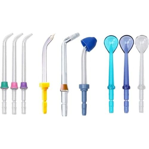 9Pcs/Set Water Flosser Nozzles Jet Wash Tooth Cleaner Irrigator Oral Hygiene Accessories for Waterpik Floss