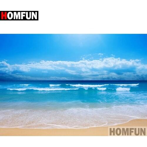 HOMFUN Full Square/Round Drill 5D DIY Diamond Painting "Sea view" Embroidery Cross Stitch 5D Home A08179
