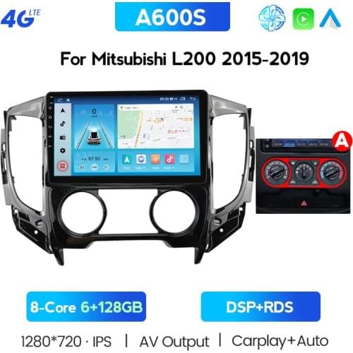 Carplay 6G+128 Android Car Multimedia Video Player For Mitsubishi Triton L200 2015-2019 Navigation GPS Stereo 2 Din WIFI DSP RDS
