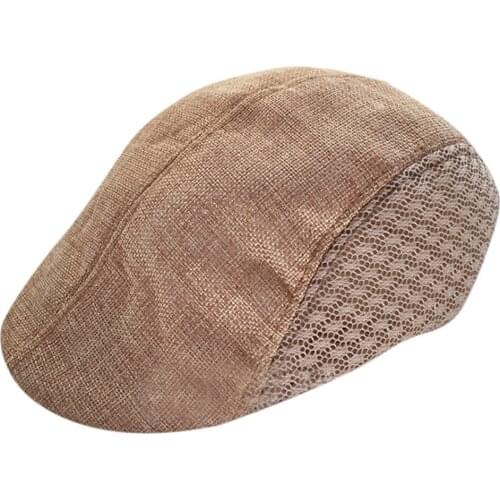 Fashion Mens And Womens Linen Berets Autumn Winter Comfortable Breathable Mesh Cap Berets Driver Hat Caps Womens Hat