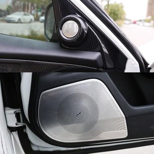 For Honda Civic Hatchback 2020 2021 Car Audio Speaker Door Panel Loudspeaker Pad Speaker Cover Stainless Steel Interior Trim