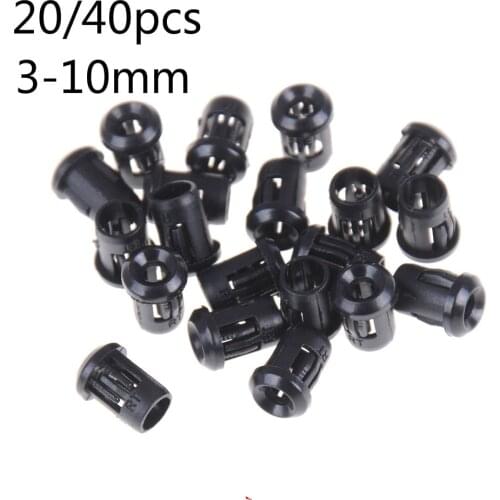 40pcs Or 20pcs Black Plastic Lamp Bases LED Lamp Diode Holder Black Clip Bezel Socket Mount 3mm/5mm/8mm/10mm Drop Ship