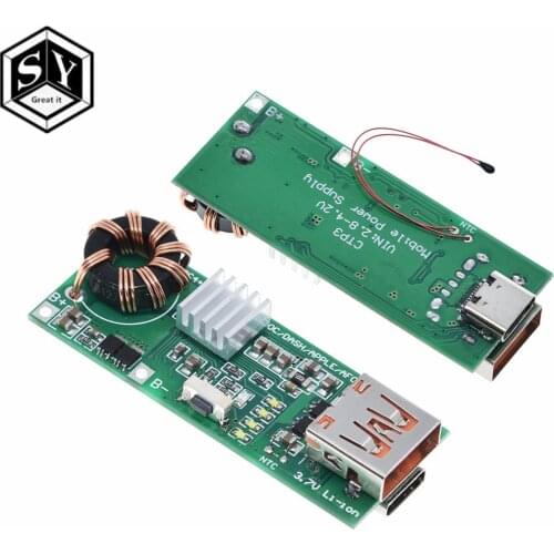 QC4.0 QC3.0 Double Way PD Mobile Phone Power Bank Quick Charge 3.7V to 5V 9V 4.5A 18W Type-C USB Boost Charger Circuit Board